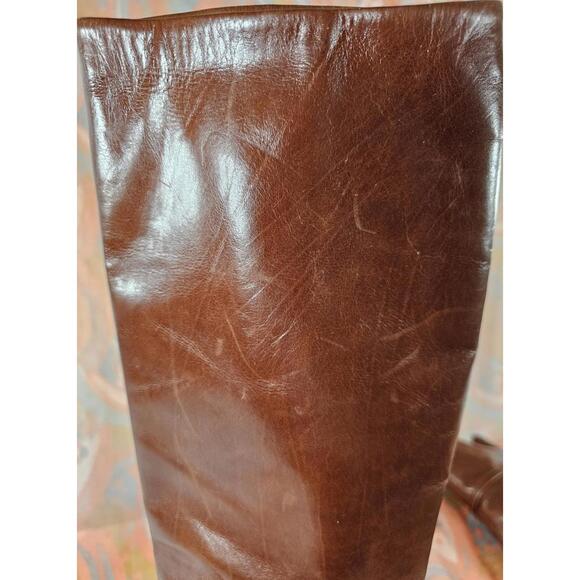 Vintage Gucci Brown Leather Knee-High High Heel Boots EU 37 – Auth - Picture 12 of 14